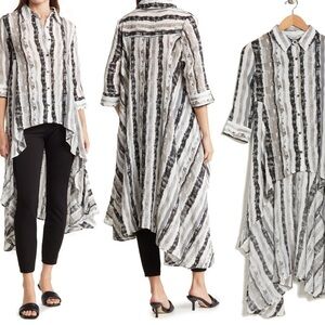 PATRIZIA LUCA
Three-Quarter Sleeve High/ Low Shirtdress